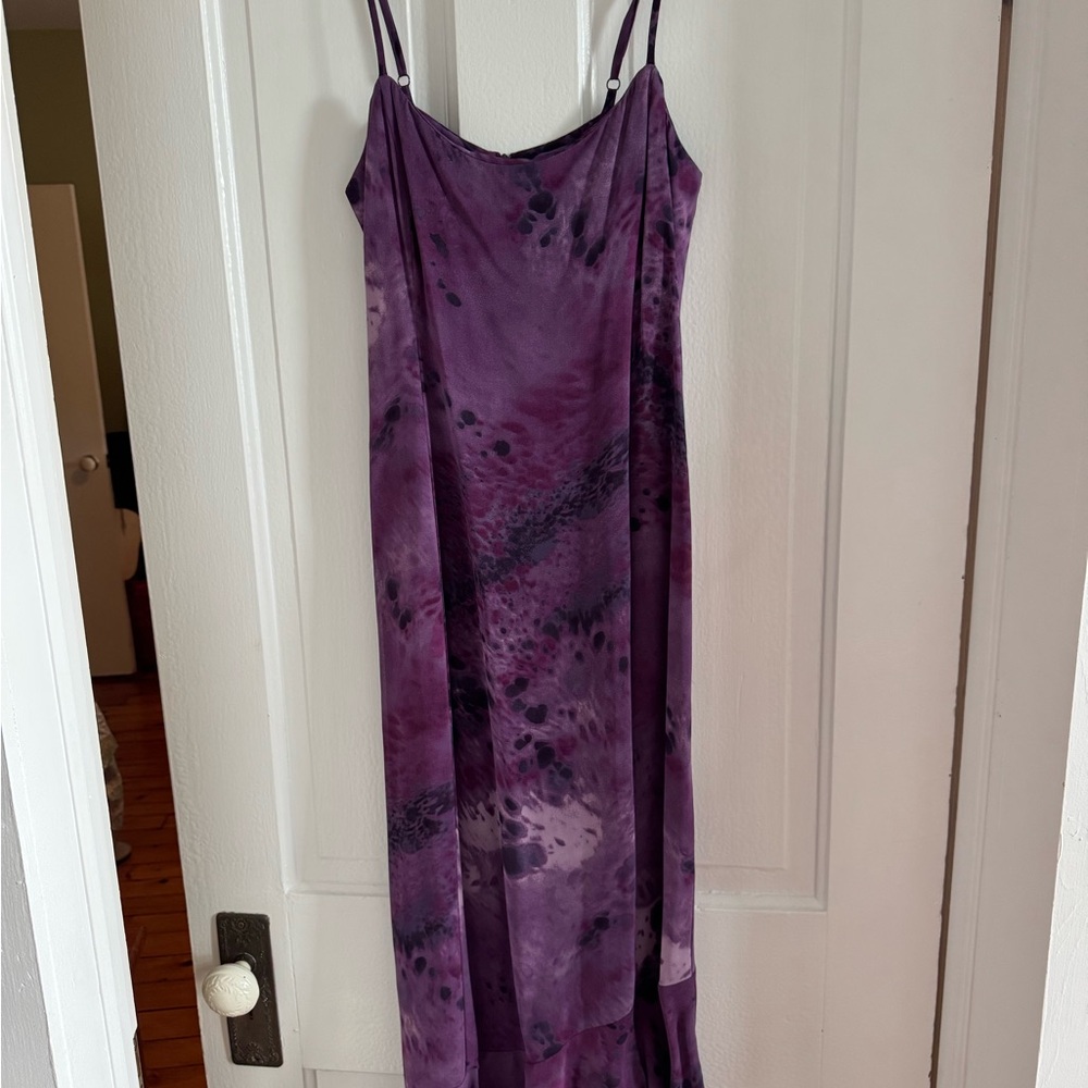 Purple Tie-Dye Maxi Dress